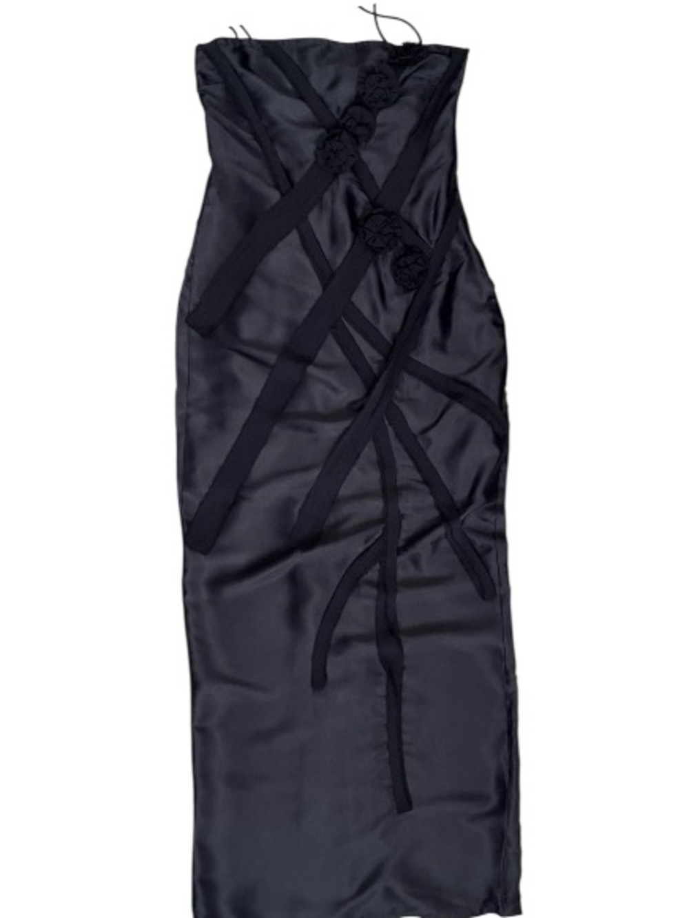 NWT ZARA FLORAL SATIN EFFECT DRESS - Picture 3 of 5